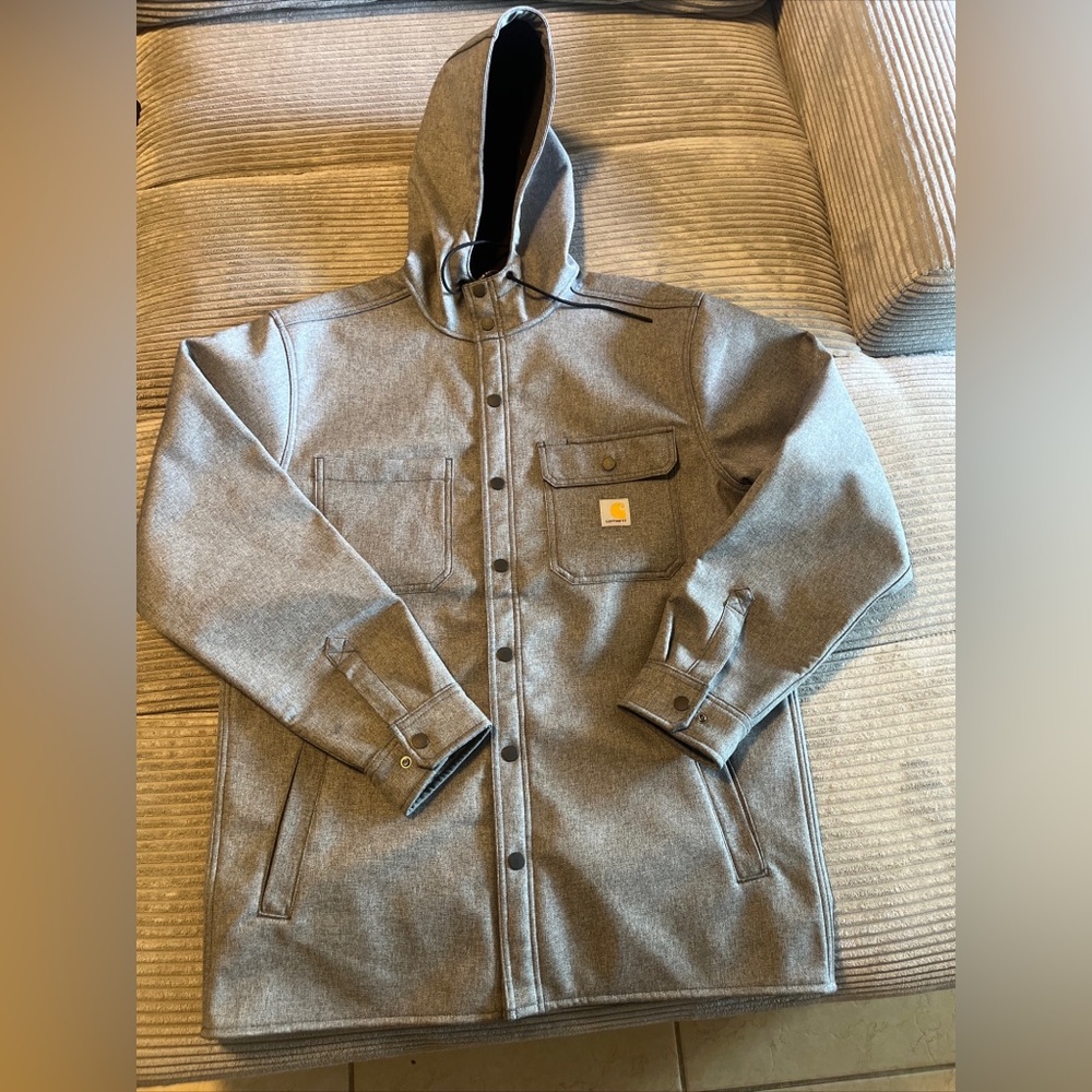 Nwot Carhartt Rain/Wind Defender Heavyweight Hooded Shirt Jacket  M Medium